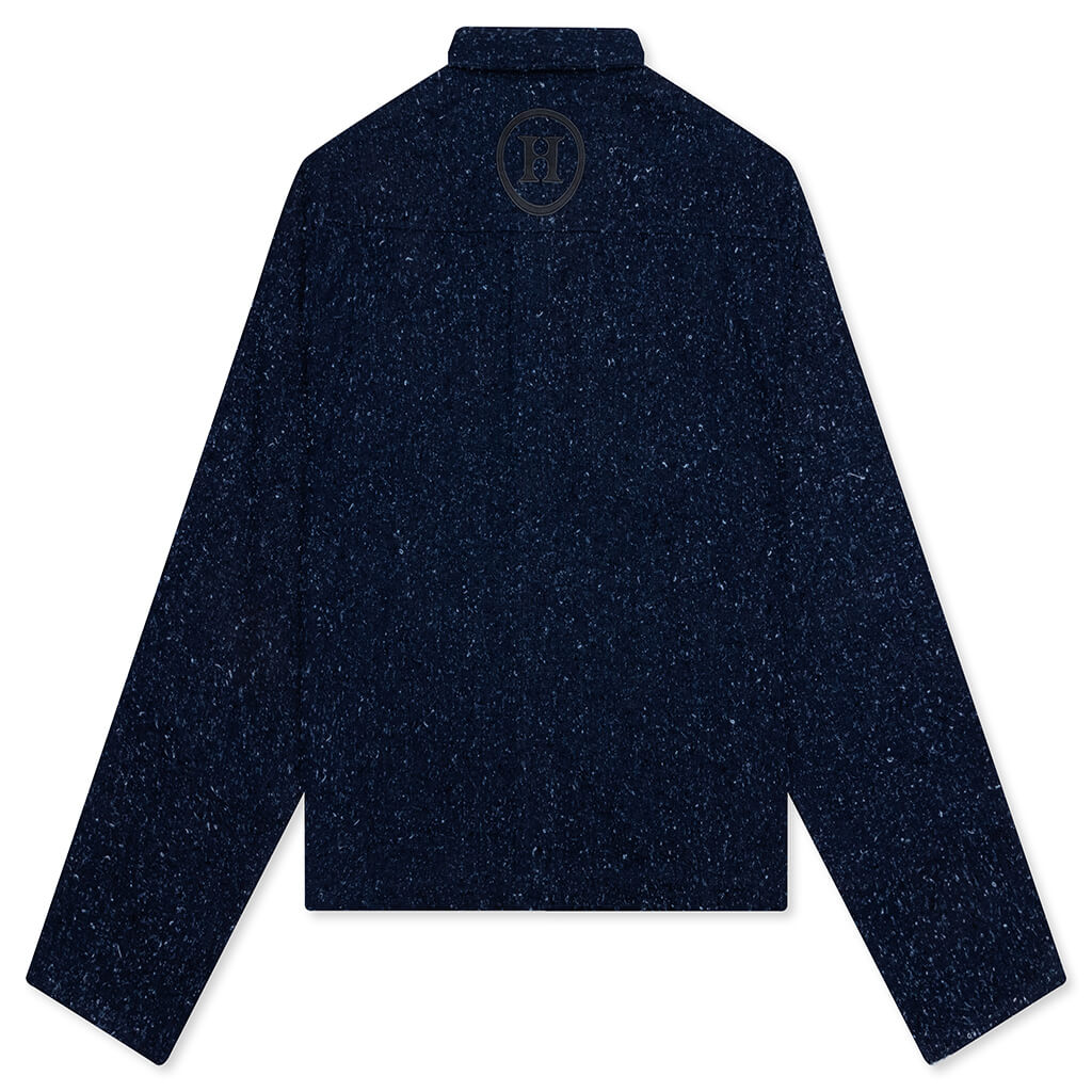 Nep Yarn Chacket - Navy