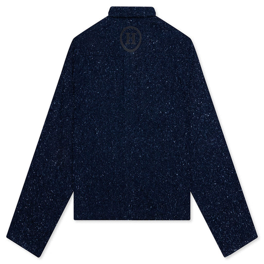 Nep Yarn Chacket - Navy