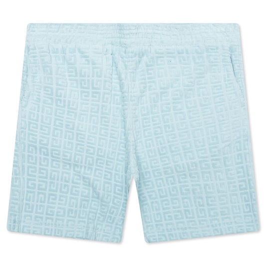 4G Cotton Towelling Bermuda Shorts - Sky Blue