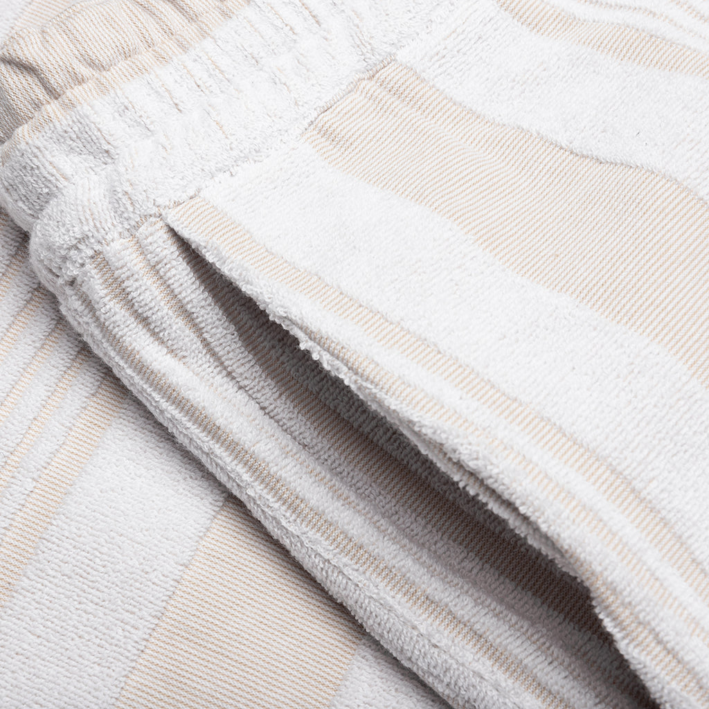 Bermuda Shorts with Stripes - White/Beige