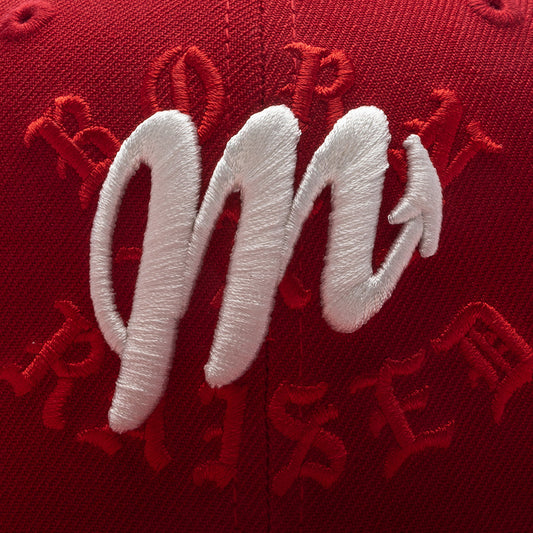 New Era x Born x Raised 59FIFTY LMB Diablos Rojos del México Layered Logo - Scarlet