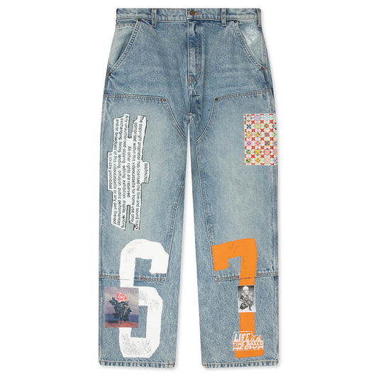 Nice Things Double Knee Jeans - Blue