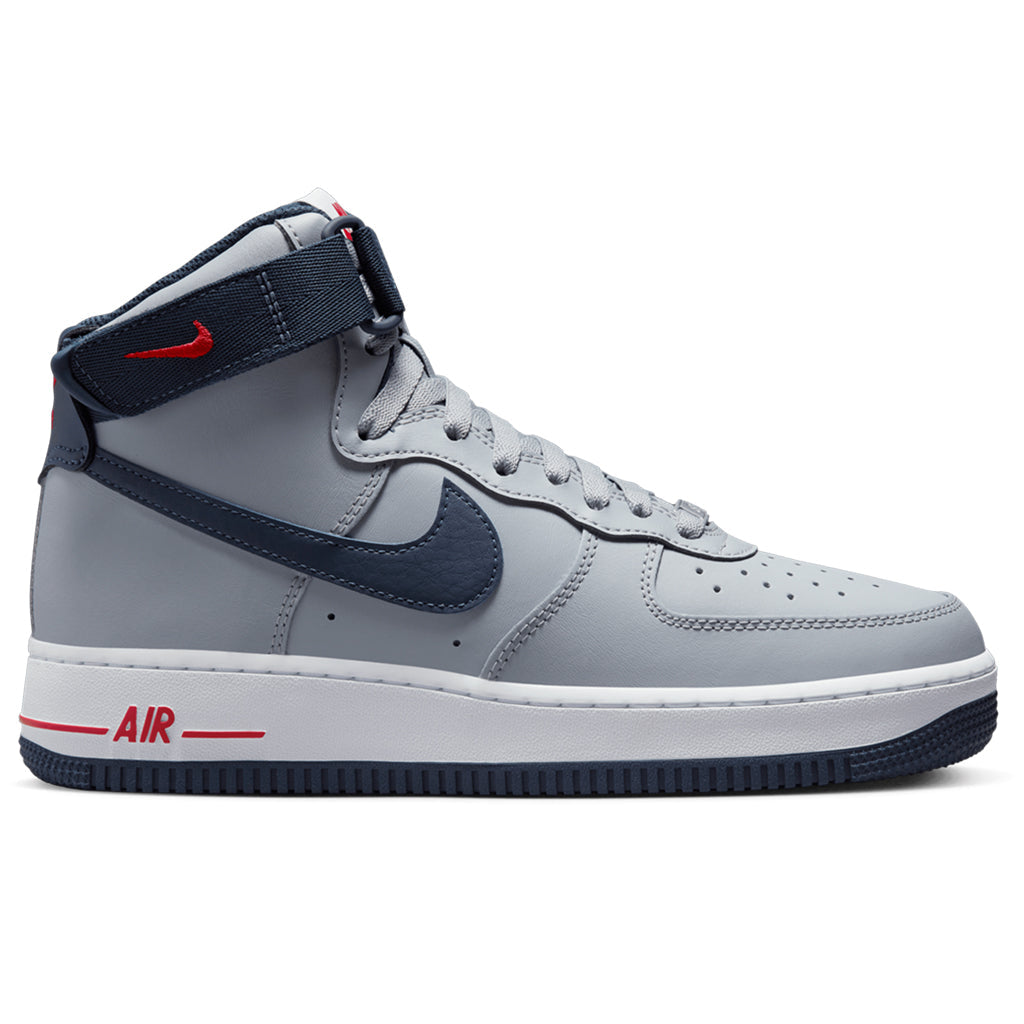 Women's Air Force 1 High 'New England'- Wolf Grey/College Navy/Red
