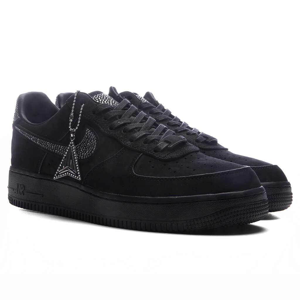 Nike x Ja Morant Air Force 1 Luxe Swarovski - Black/Metallic Silver/Cobalt Bliss