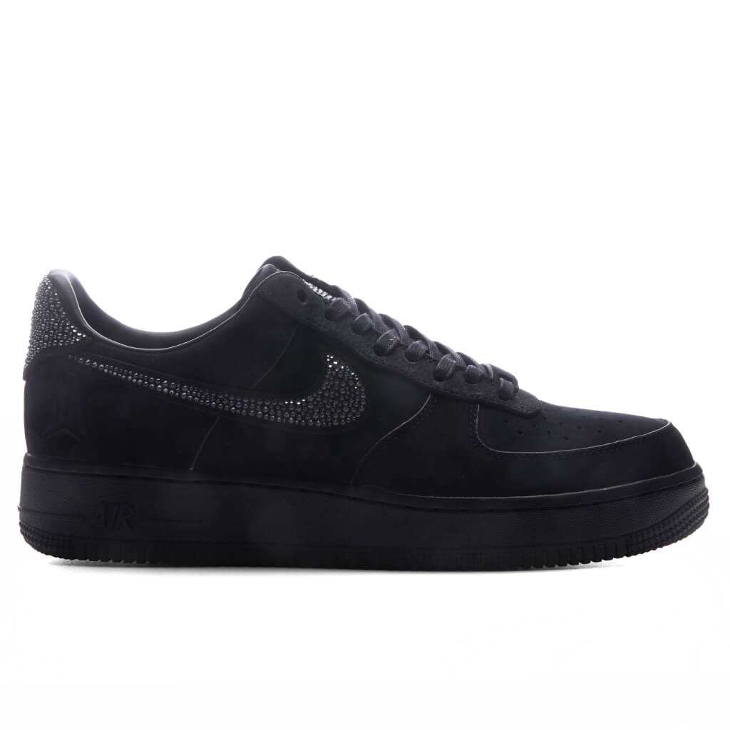 Nike x Ja Morant Air Force 1 Luxe Swarovski - Black/Metallic Silver/Cobalt Bliss