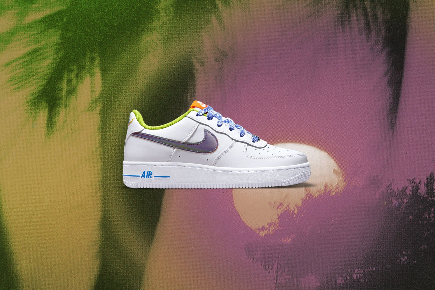 Air Force 1 LV8 (GS) - White/Multicolor/Medium Blue