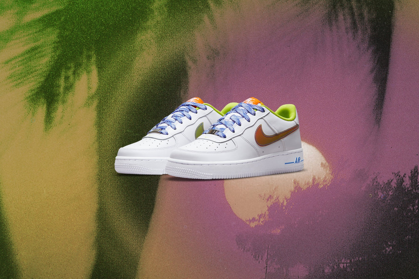 Air Force 1 LV8 (GS) - White/Multicolor/Medium Blue