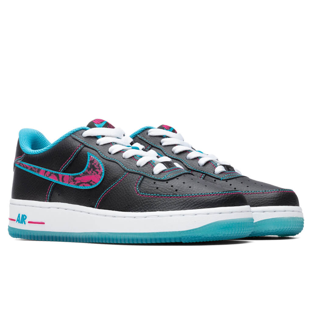Air Force 1 LV8 1 (GS) - Black/Light Blue Fury