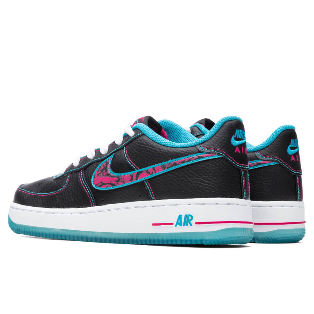 Air Force 1 LV8 1 (GS) - Black/Light Blue Fury