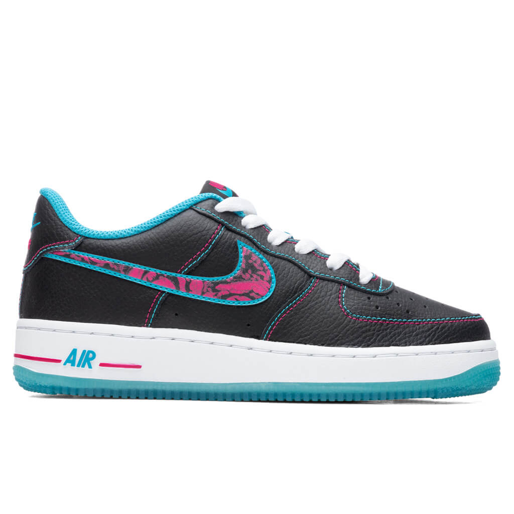 Air Force 1 LV8 1 (GS) - Black/Light Blue Fury
