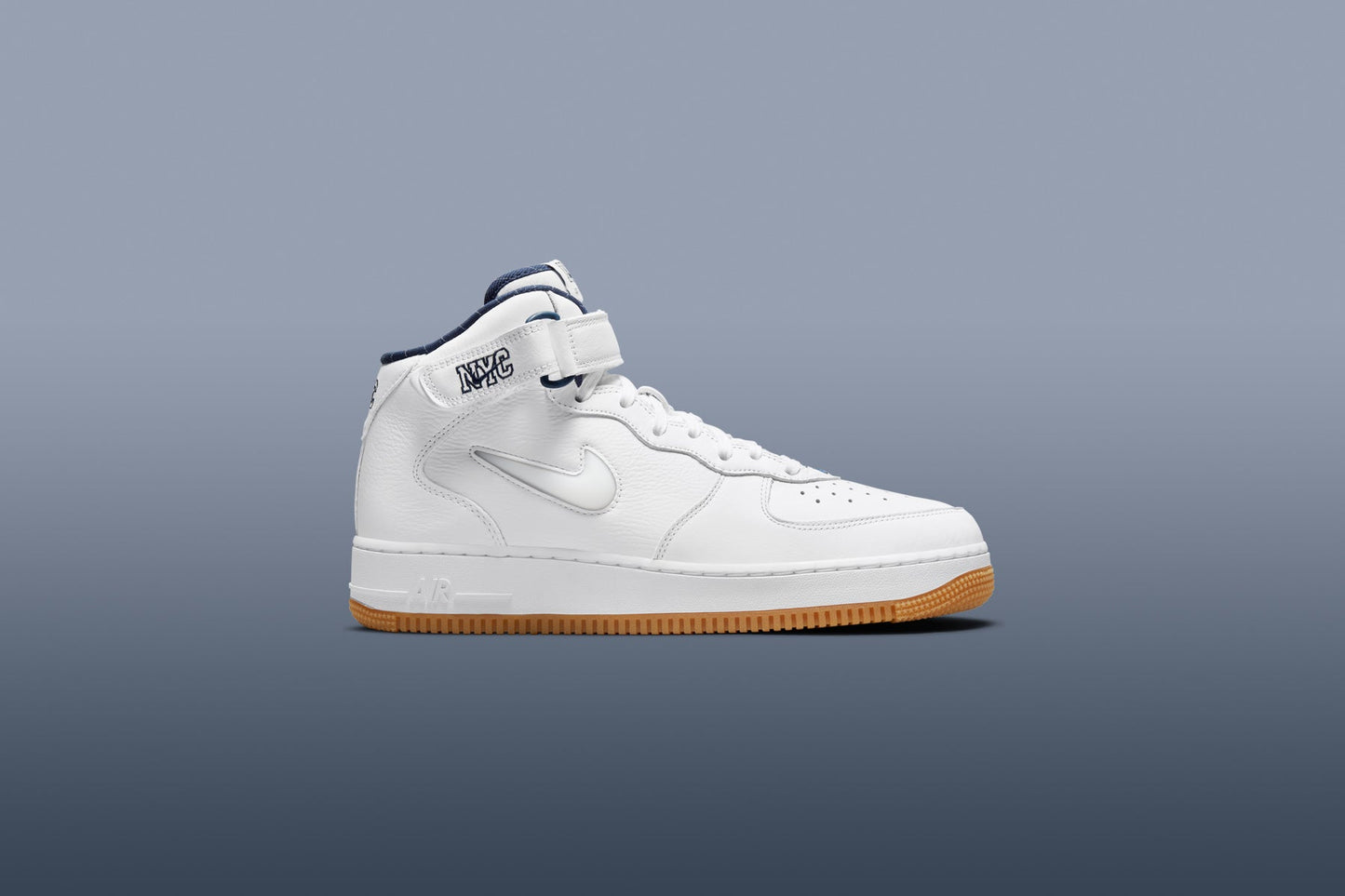 Air Force 1 Mid Jewel 'NYC'- White/Midnight Navy