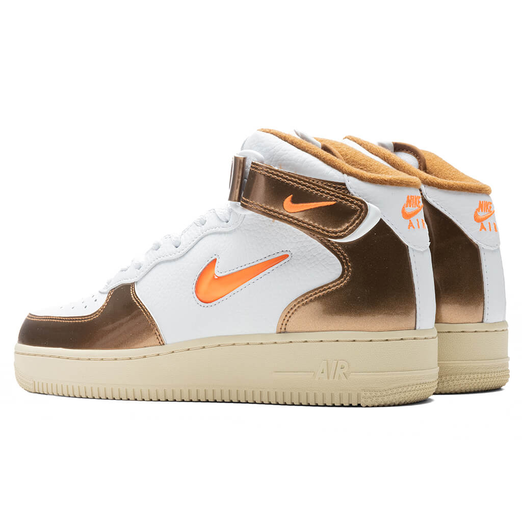 Air Force 1 Mid QS "Ale Brown" - White/Total Orange/Ale Brown