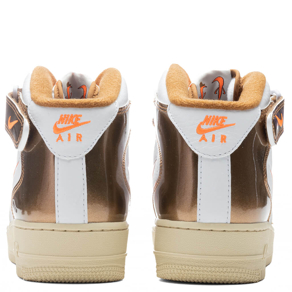 Air Force 1 Mid QS "Ale Brown" - White/Total Orange/Ale Brown