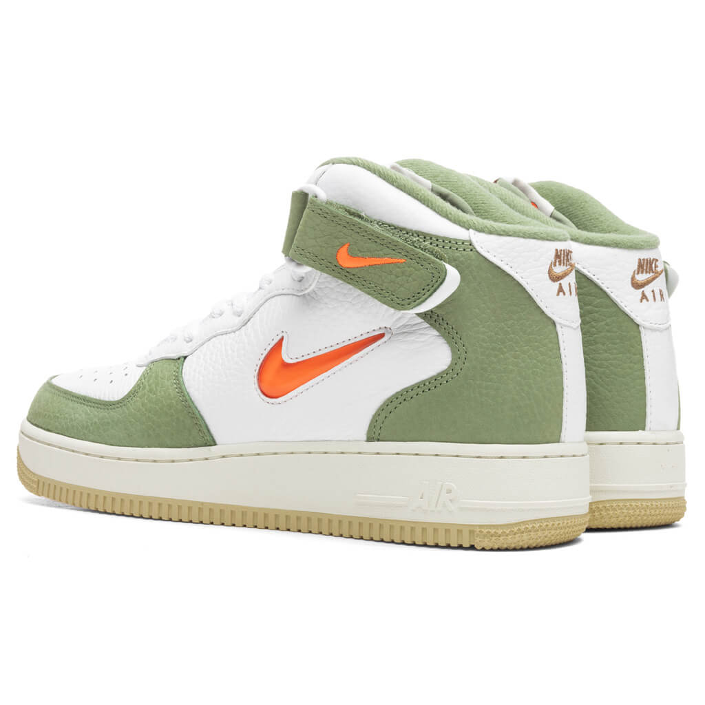 Air Force 1 Mid QS - White/Total Orange/Oil Green