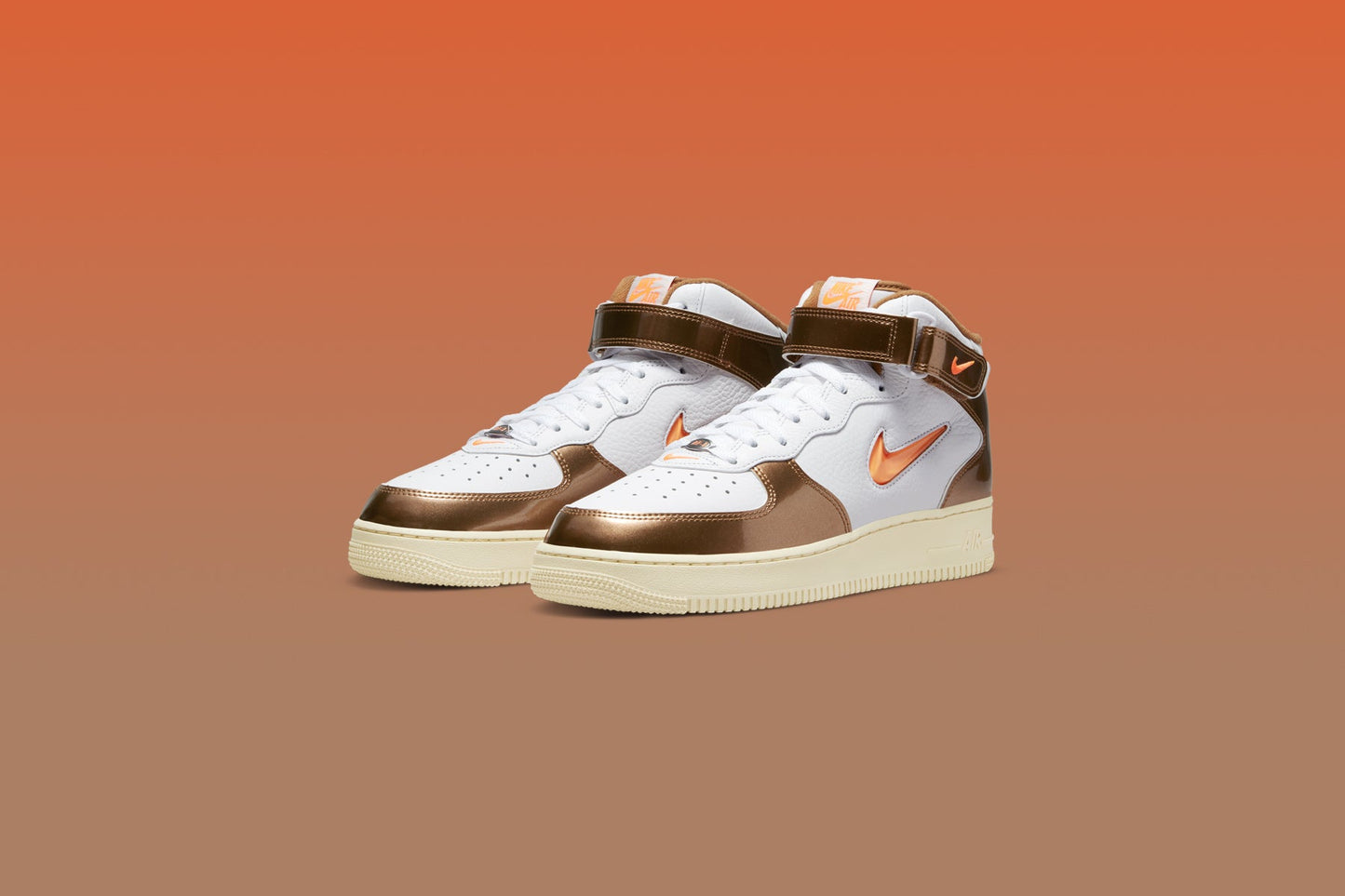 Air Force 1 Mid QS "Ale Brown" - White/Total Orange/Ale Brown
