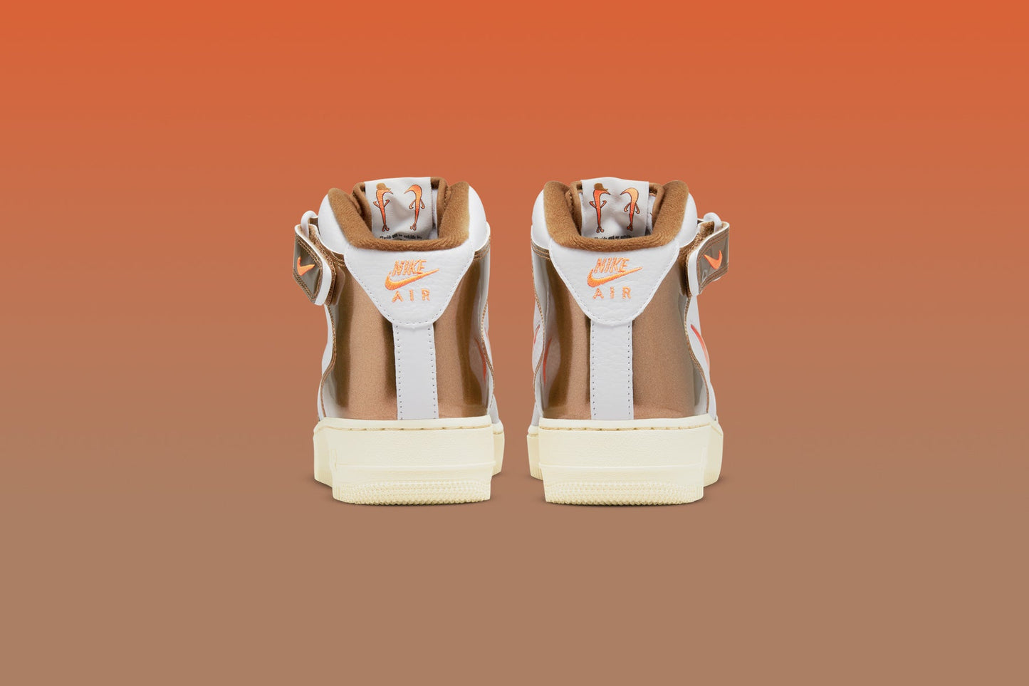 Air Force 1 Mid QS "Ale Brown" - White/Total Orange/Ale Brown