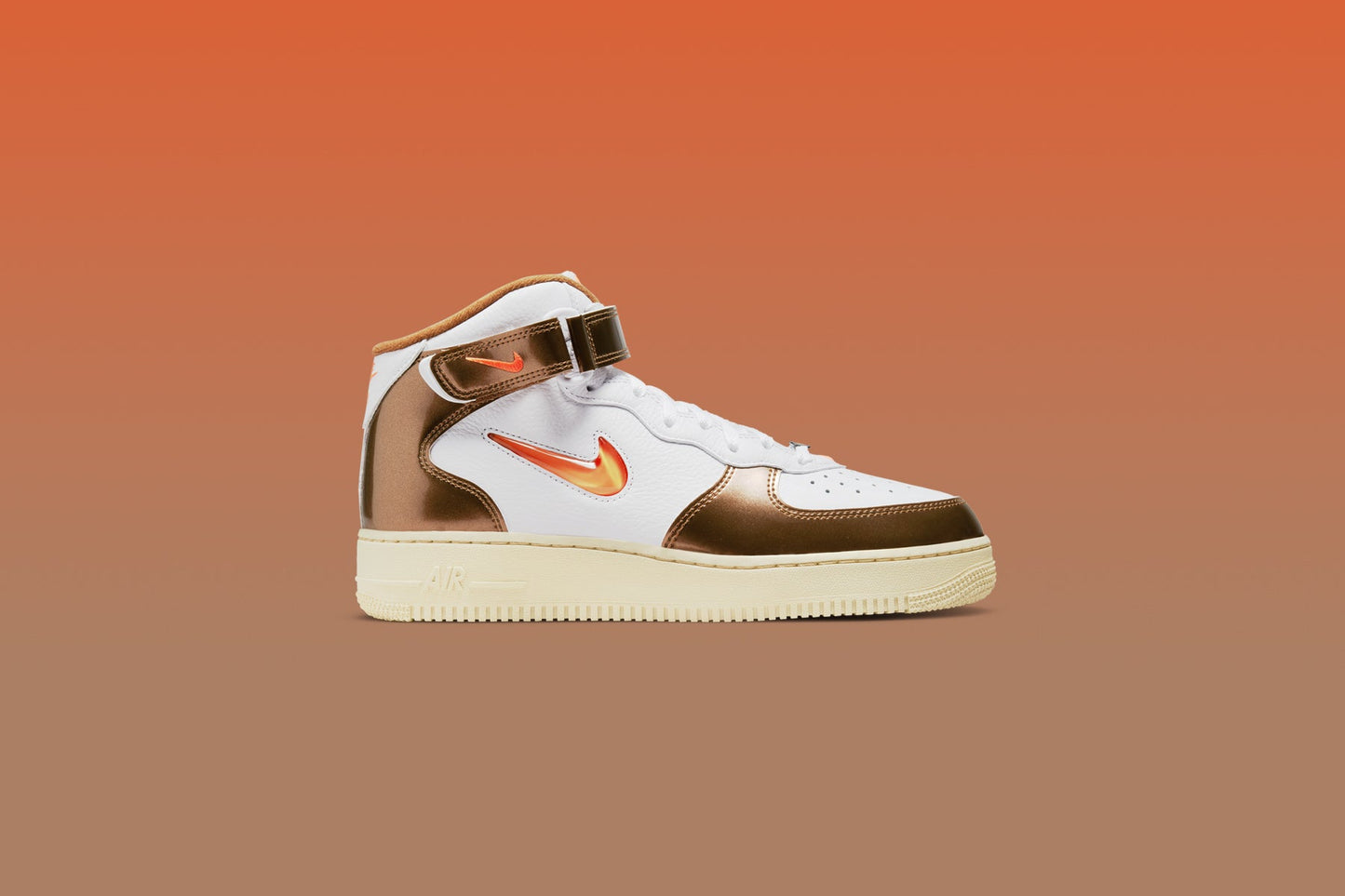 Air Force 1 Mid QS "Ale Brown" - White/Total Orange/Ale Brown
