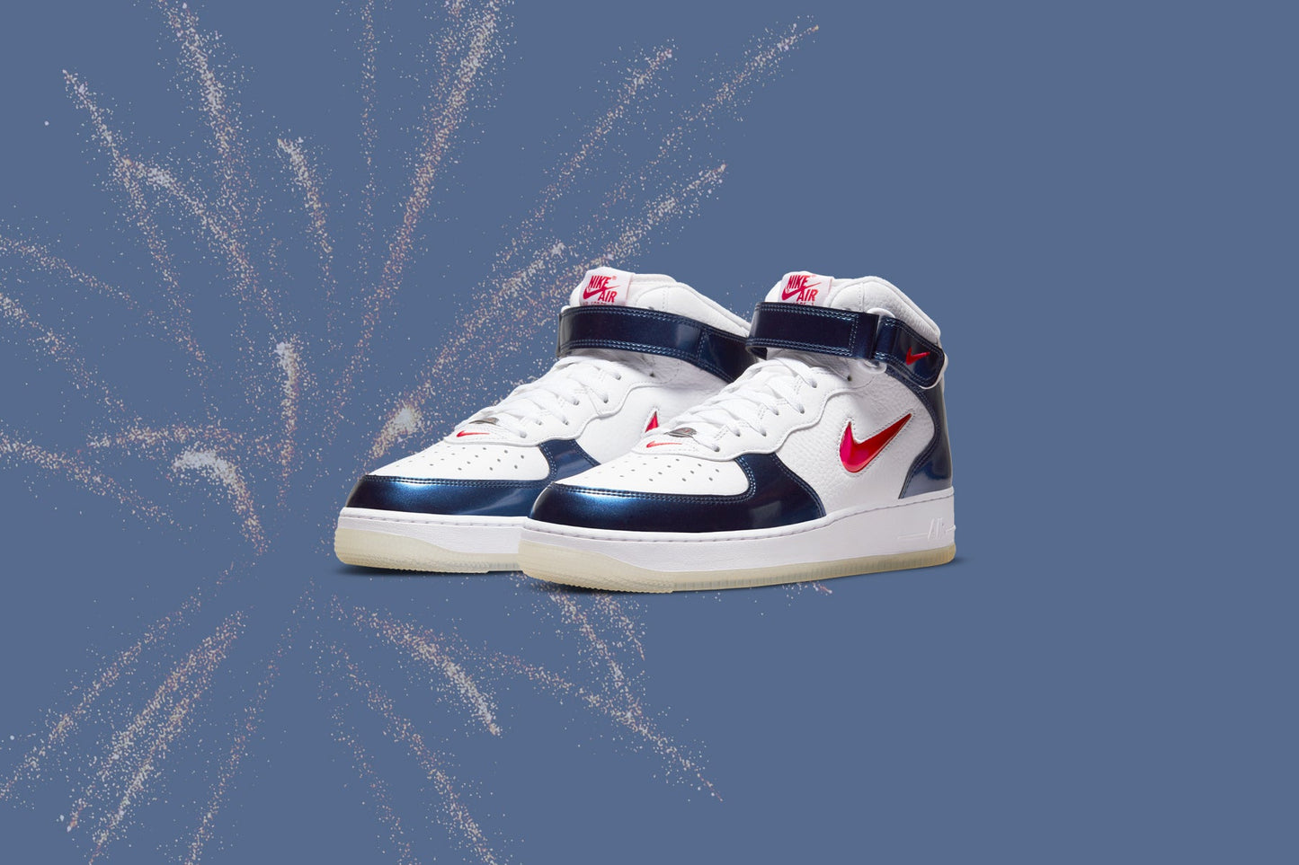 Air Force 1 Mid QS "Independence Day" - White/University Red/Midnight Navy