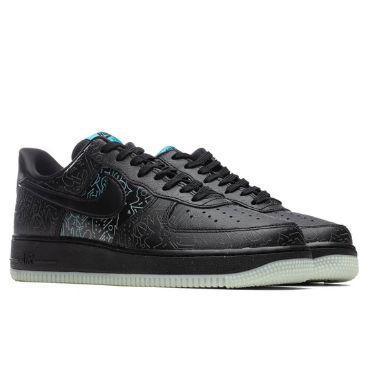 Air Force 1 '07 - Black/Light Blue Fury