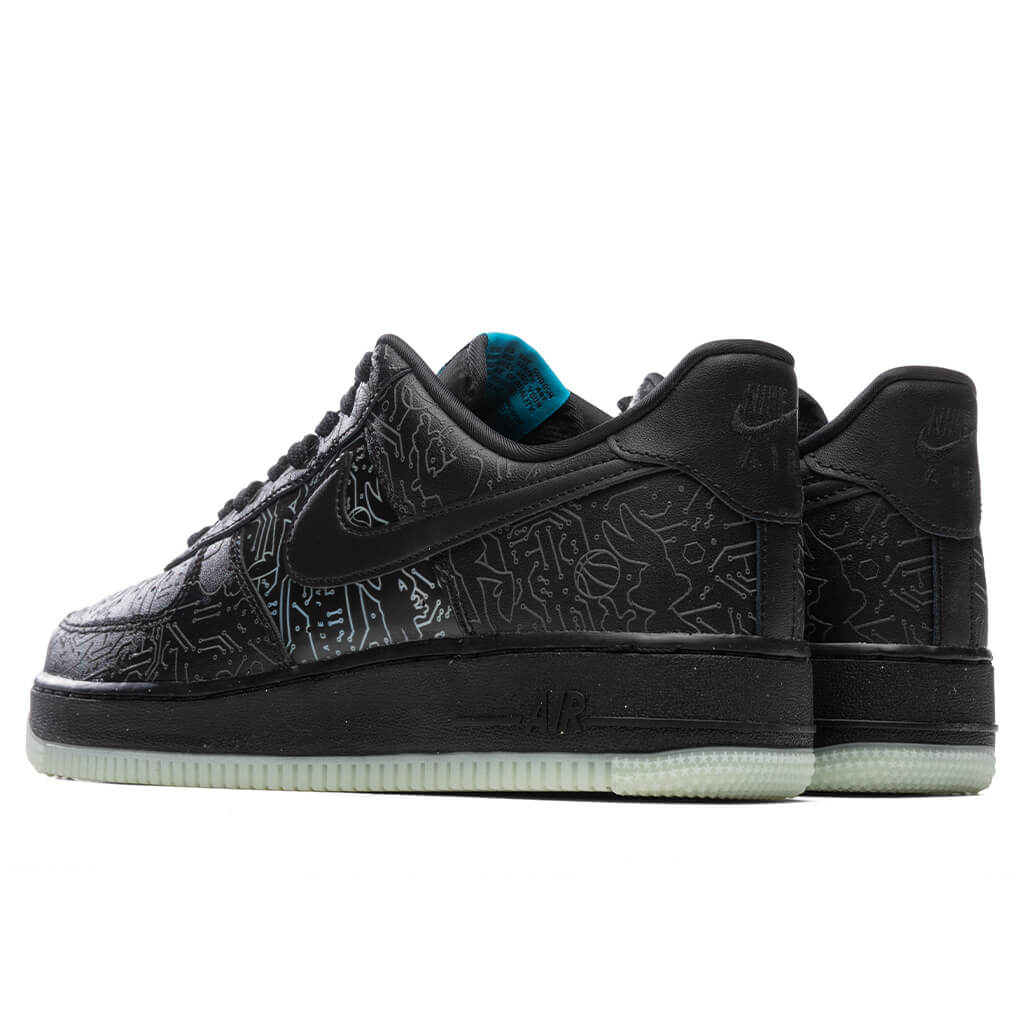 Air Force 1 '07 - Black/Light Blue Fury
