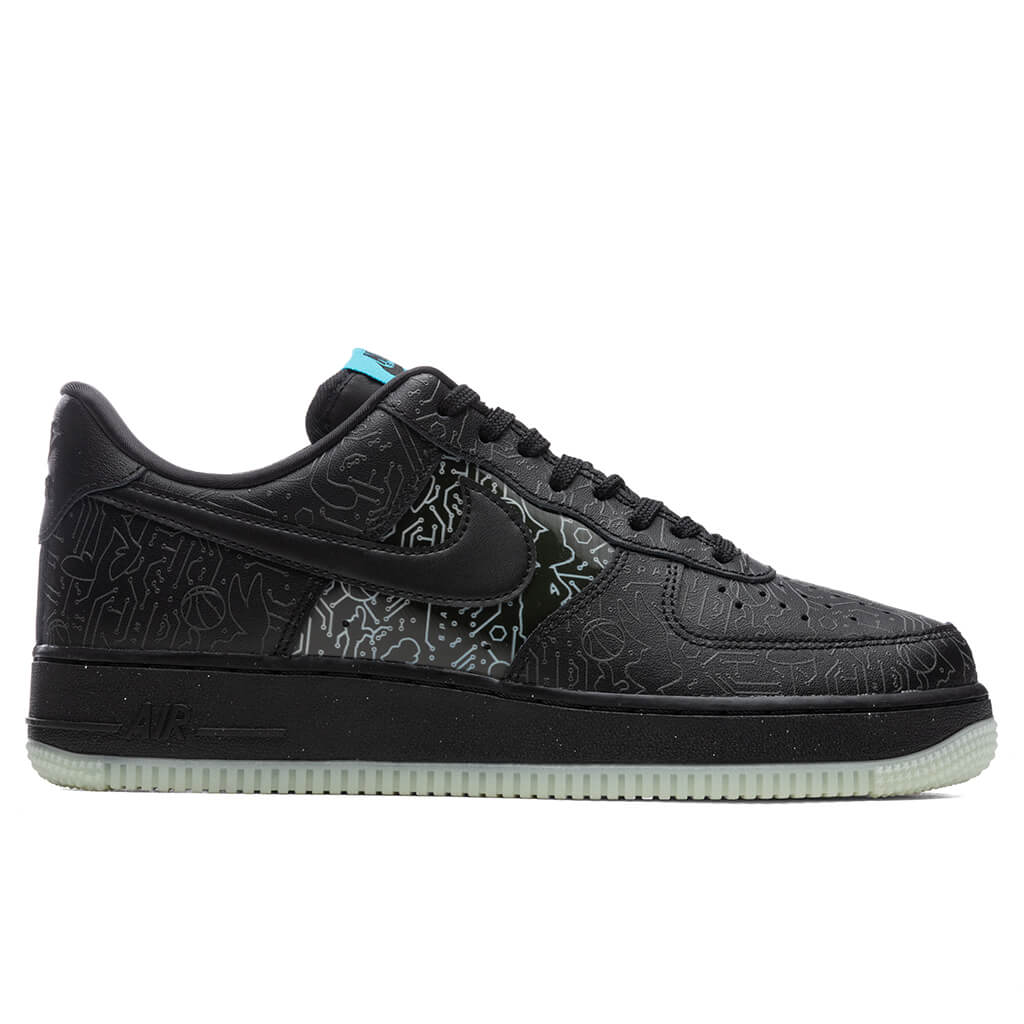 Air Force 1 '07 - Black/Light Blue Fury