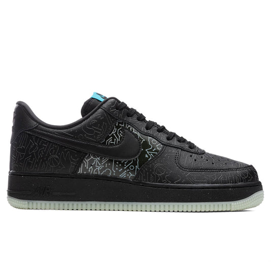 Air Force 1 '07 - Black/Light Blue Fury
