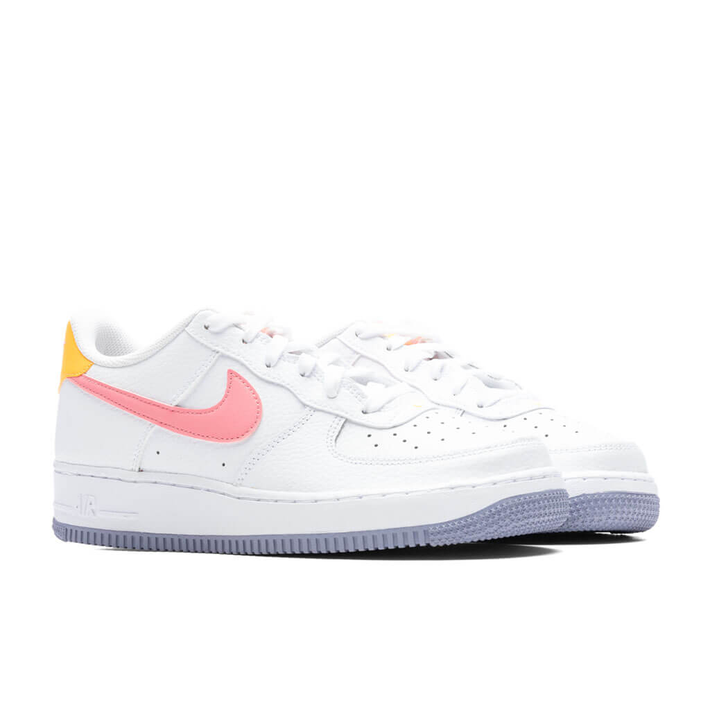 Air Force 1 (GS) - White/Coral Chalk/Laser Orange