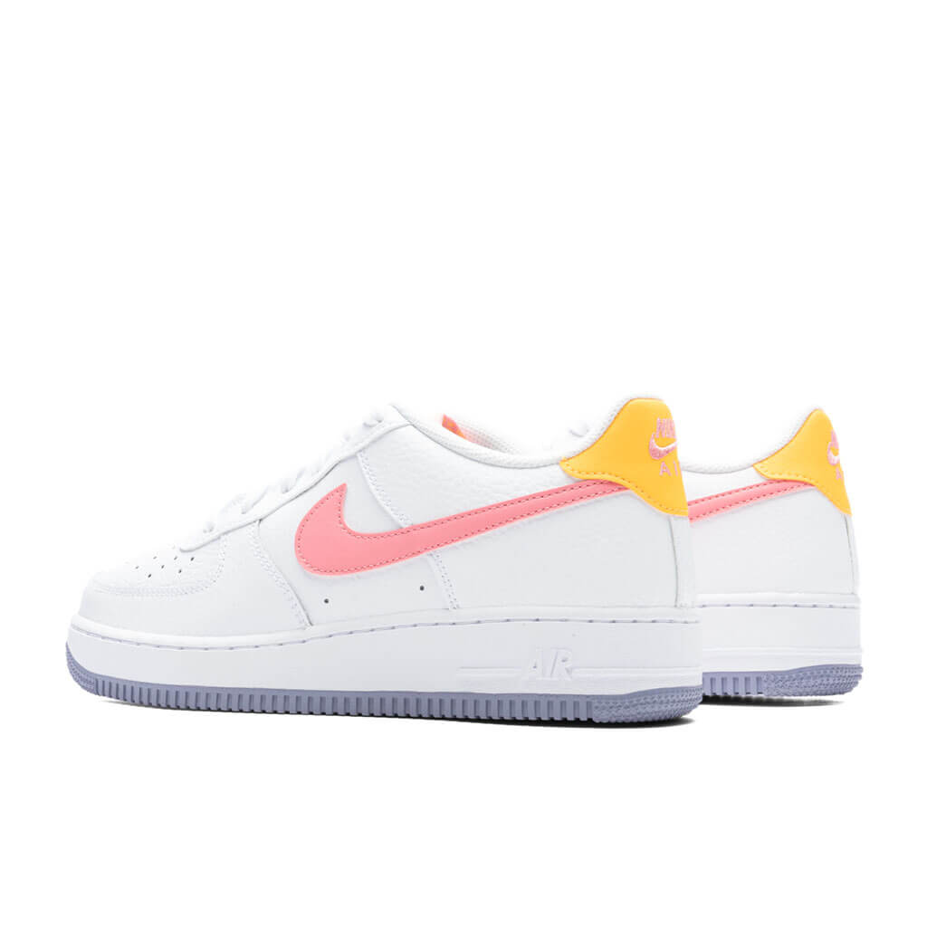 Air Force 1 (GS) - White/Coral Chalk/Laser Orange