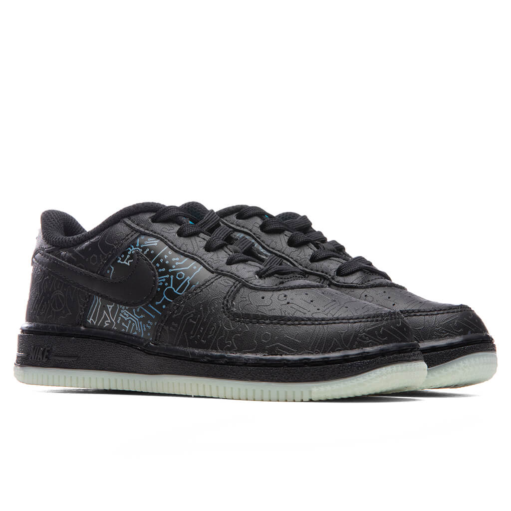 Air Force 1 (PS) - Black/Light Blue Fury
