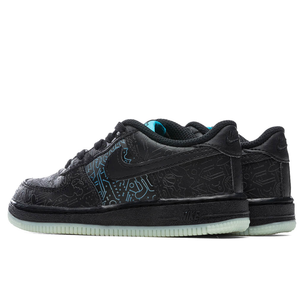 Air Force 1 (PS) - Black/Light Blue Fury