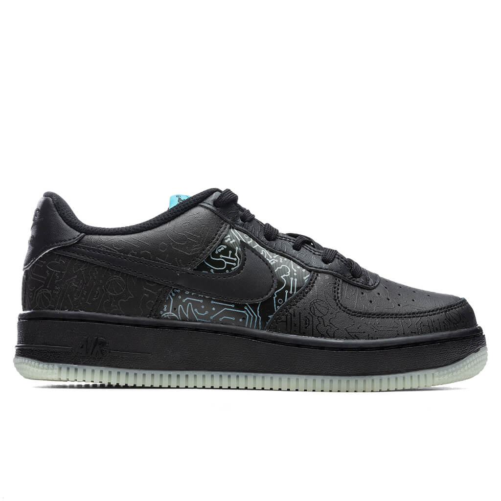 Air Force 1 (PS) - Black/Light Blue Fury