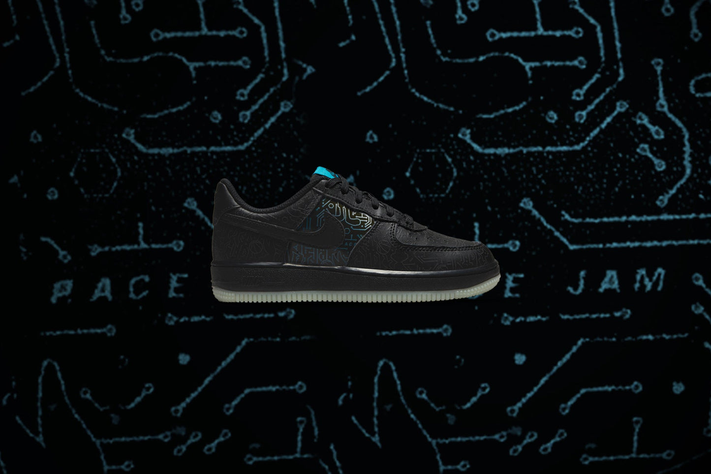Air Force 1 (PS) - Black/Light Blue Fury