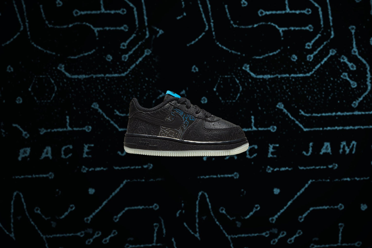 Air Force 1 (TD) - Black/Light Blue Fury