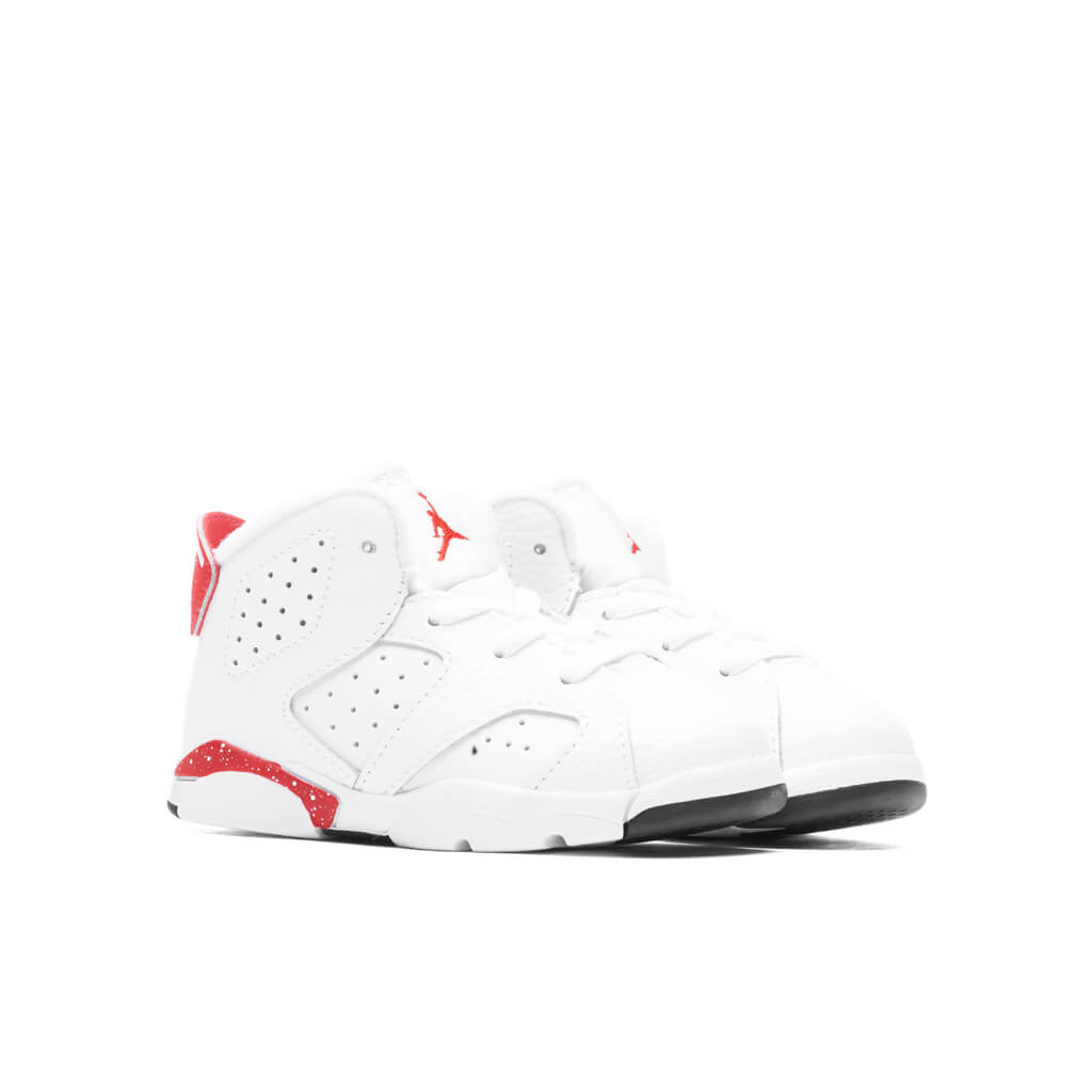 Air Jordan 6 Retro 'Red Oreo' (TD) - White/University Red/Black