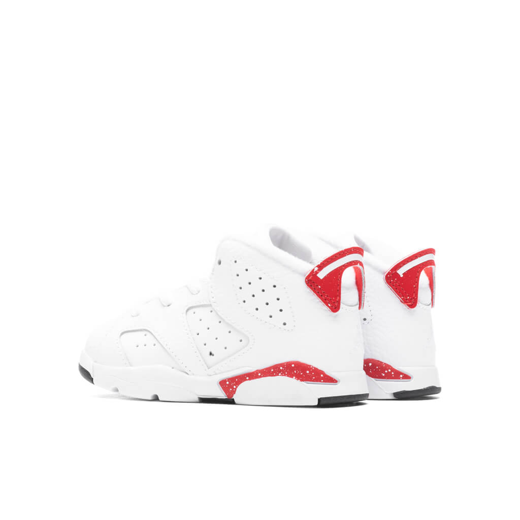 Air Jordan 6 Retro 'Red Oreo' (TD) - White/University Red/Black