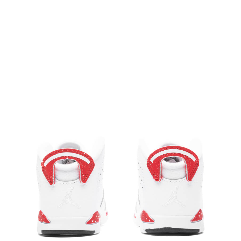 Air Jordan 6 Retro 'Red Oreo' (TD) - White/University Red/Black