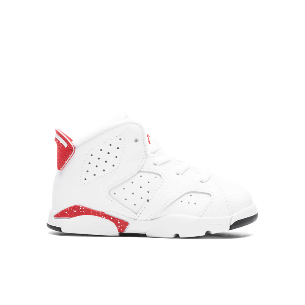Air Jordan 6 Retro 'Red Oreo' (TD) - White/University Red/Black