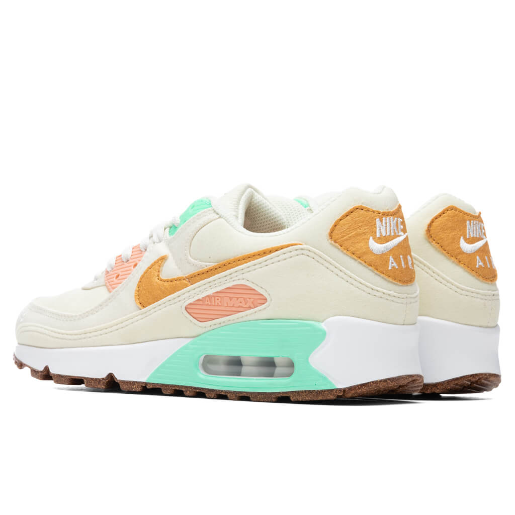 Air Max 90 LX Women's - Coconut Milk/Metallic Gold/Green Glow