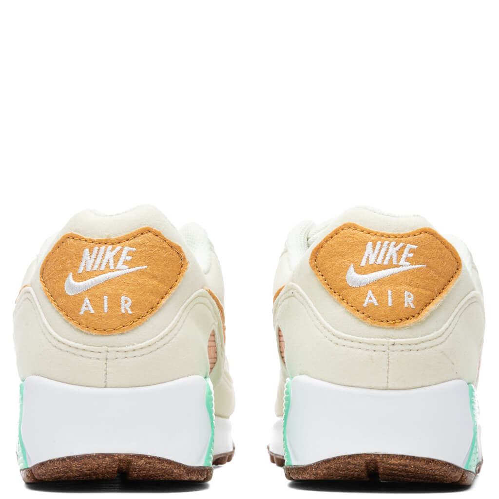 Air Max 90 LX Women's - Coconut Milk/Metallic Gold/Green Glow