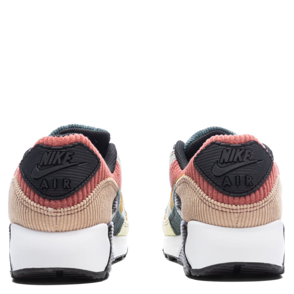 Women's Air Max 90 'Multi-Corduroy' - Black/Bronzine/Red Stardust