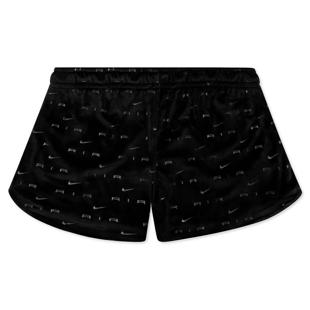 Air Women's Velour Mid-Rise Shorts - Black/White