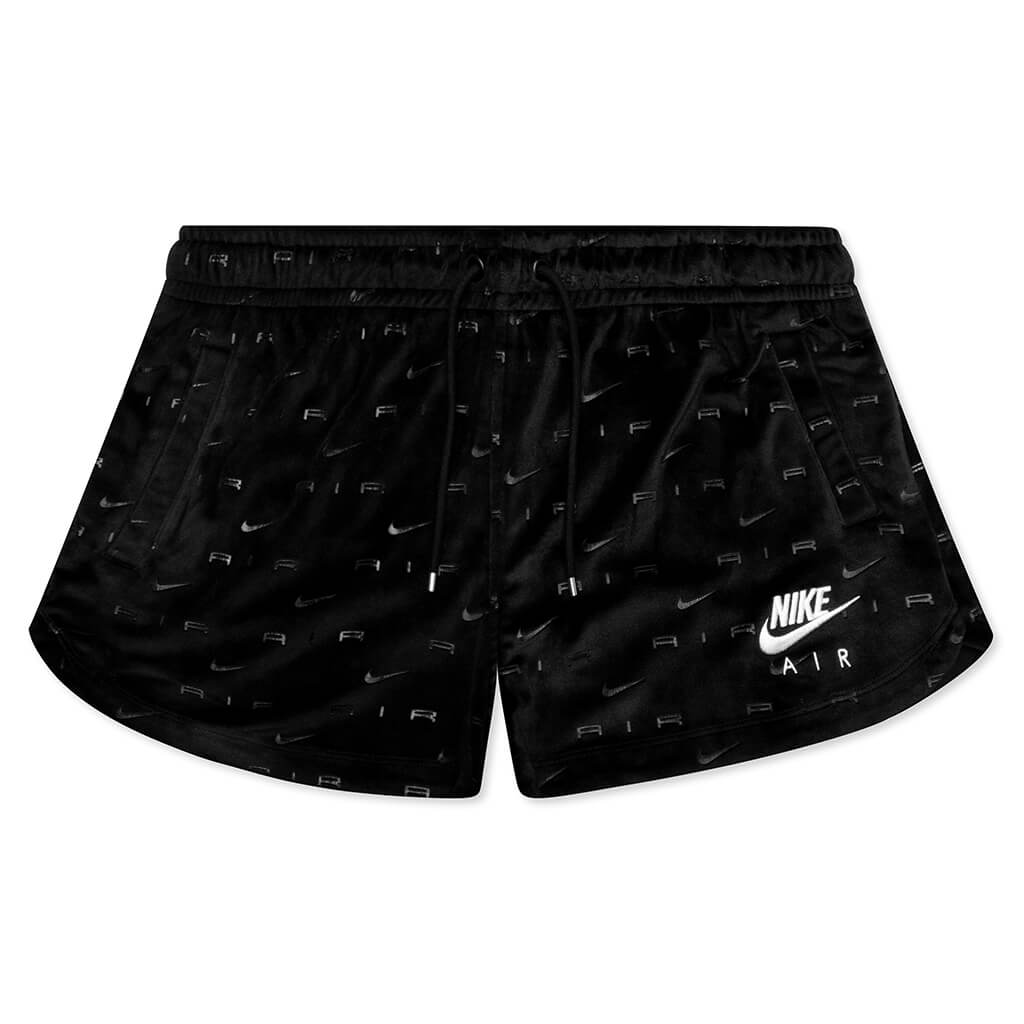 Air Women's Velour Mid-Rise Shorts - Black/White