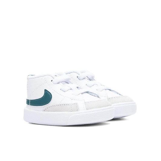 Blazer Mid Crib Bootie - White/Dark Teal Green