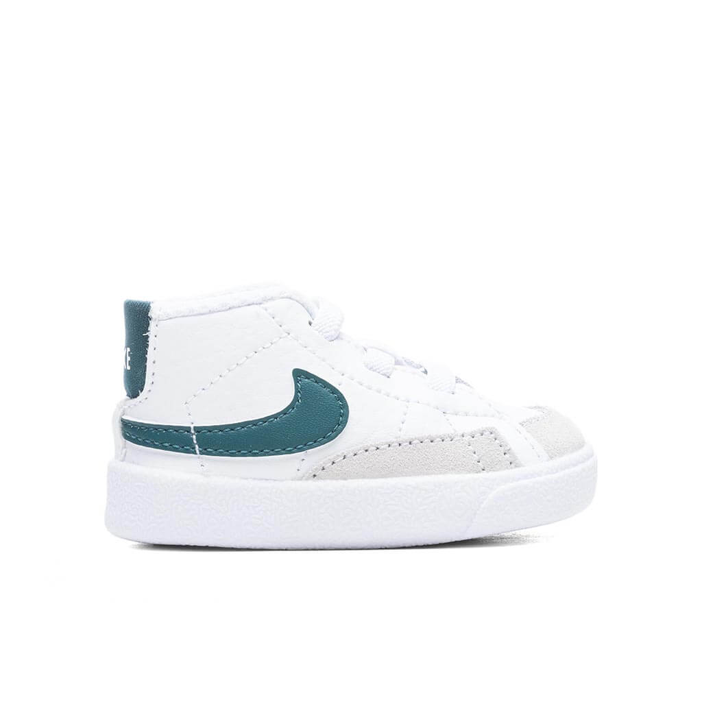 Blazer Mid Crib Bootie - White/Dark Teal Green
