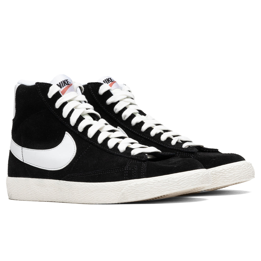 Blazer Mid Suede (GS) - Black/White