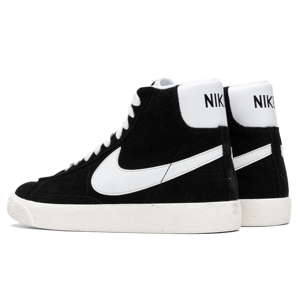 Blazer Mid Suede (GS) - Black/White