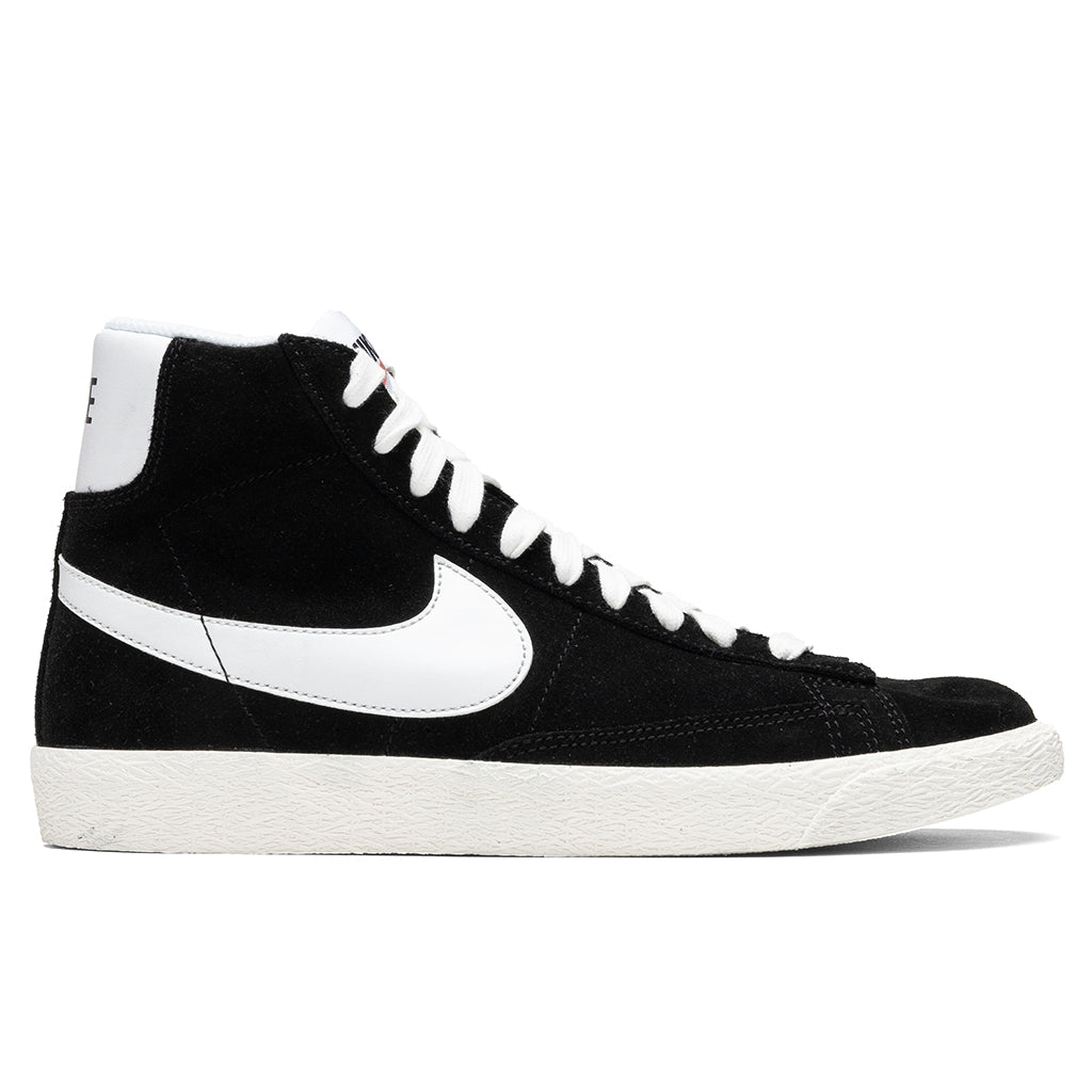 Blazer Mid Suede (GS) - Black/White