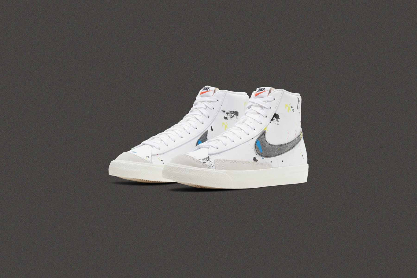 Blazer Mid '77 "Paint Splatter" - White/Black