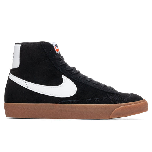 Women's Blazer Mid '77 Suede - Black/White/Gum Medium Brown/Total Orange
