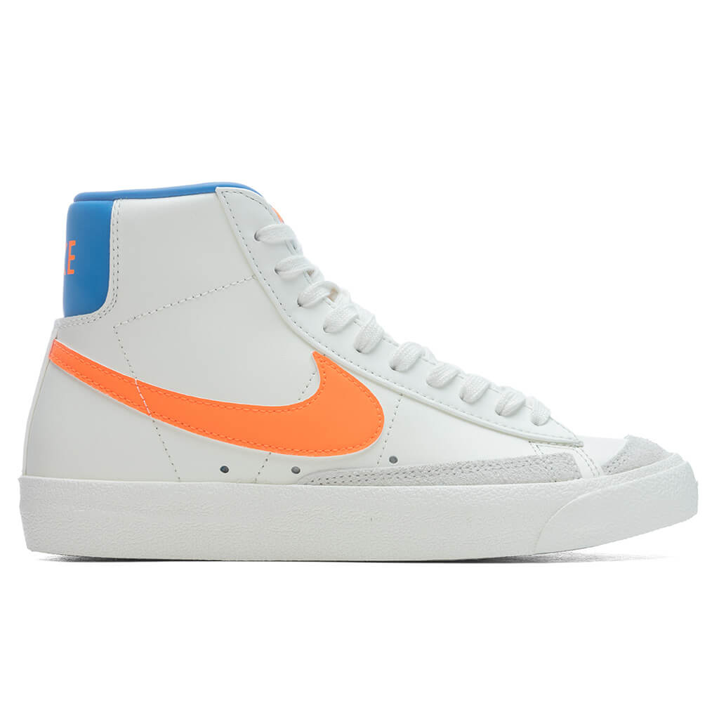 Women's Blazer Mid '77 - Sail/Total Orange/LT Photo Blue
